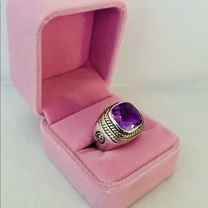 David Yurman like amethyst ring size 8